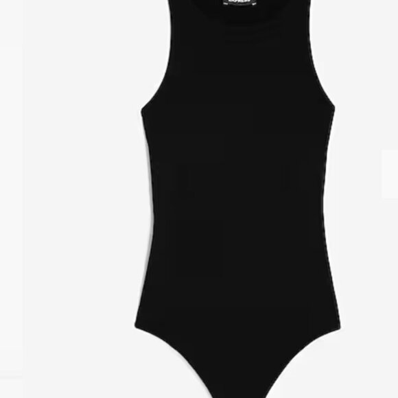 Express Body Contour Compression High Neck Bodysuit | Black | XS - Picture 3 of 5